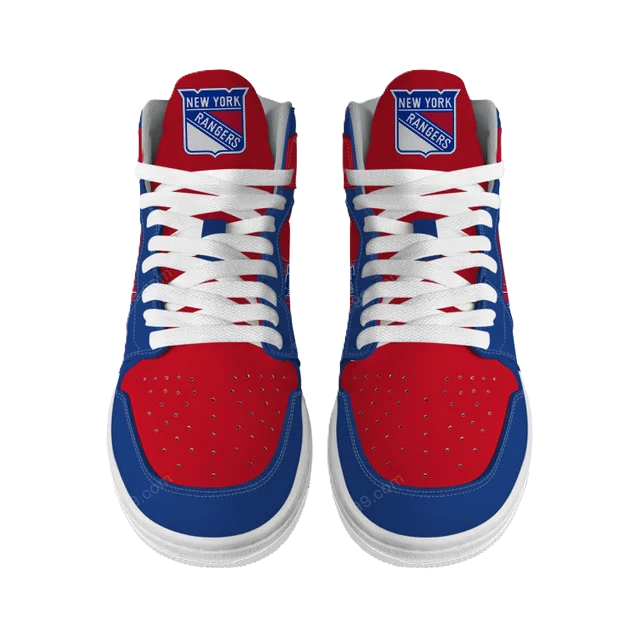 LIMITED EDITION - NEW CUSTOMIZED NHL24 NY RANGERS AIR JORDAN SNEAKERS