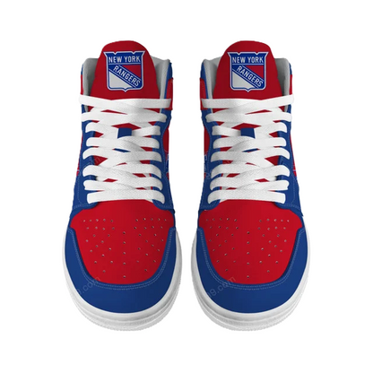 LIMITED EDITION - NEW CUSTOMIZED NHL24 NY RANGERS AIR JORDAN SNEAKERS