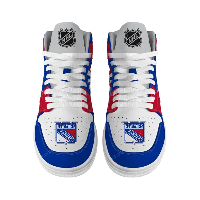 LIMITED EDITION - NEW CUSTOMIZED NHL24 NY RANGERS AIR JORDAN SNEAKERS