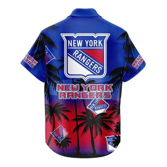 LIMITED EDITION - NEW CUSTOMIZED NHL24 NYR NEW YORK RANGERS UNISEX HAWAIIAN SHIRT & SHORTS SET