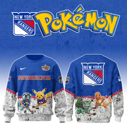 LIMITED EDITION - NEW CUSTOMIZED NHL24 NYR NEW YORK RANGERS X POKÉMON T-SHIRT, SWEATSHIRT, HOODIE & ZIP HOODIE