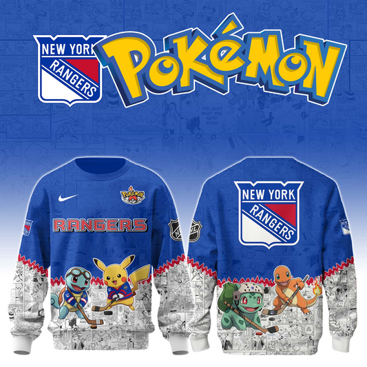 LIMITED EDITION - NEW CUSTOMIZED NHL24 NYR NEW YORK RANGERS X POKÉMON T-SHIRT, SWEATSHIRT, HOODIE & ZIP HOODIE