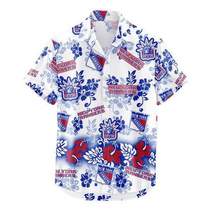 LIMITED EDITION - NEW CUSTOMIZED NHL24 NYR NEW YORK RANGERS UNISEX HAWAIIAN SHIRT & SHORTS SET