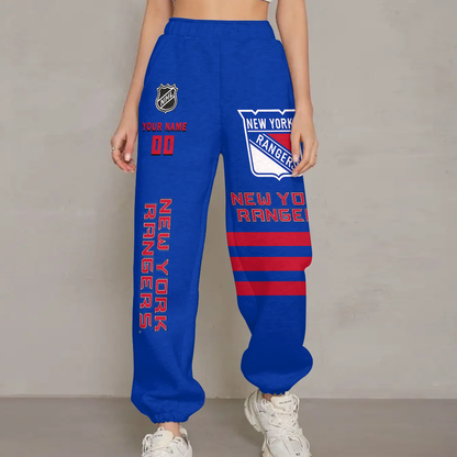 LIMITED EDITION - NEW CUSTOMIZED NHL24 NYR NEW YORK RANGERS UNISEX LONG PANTS