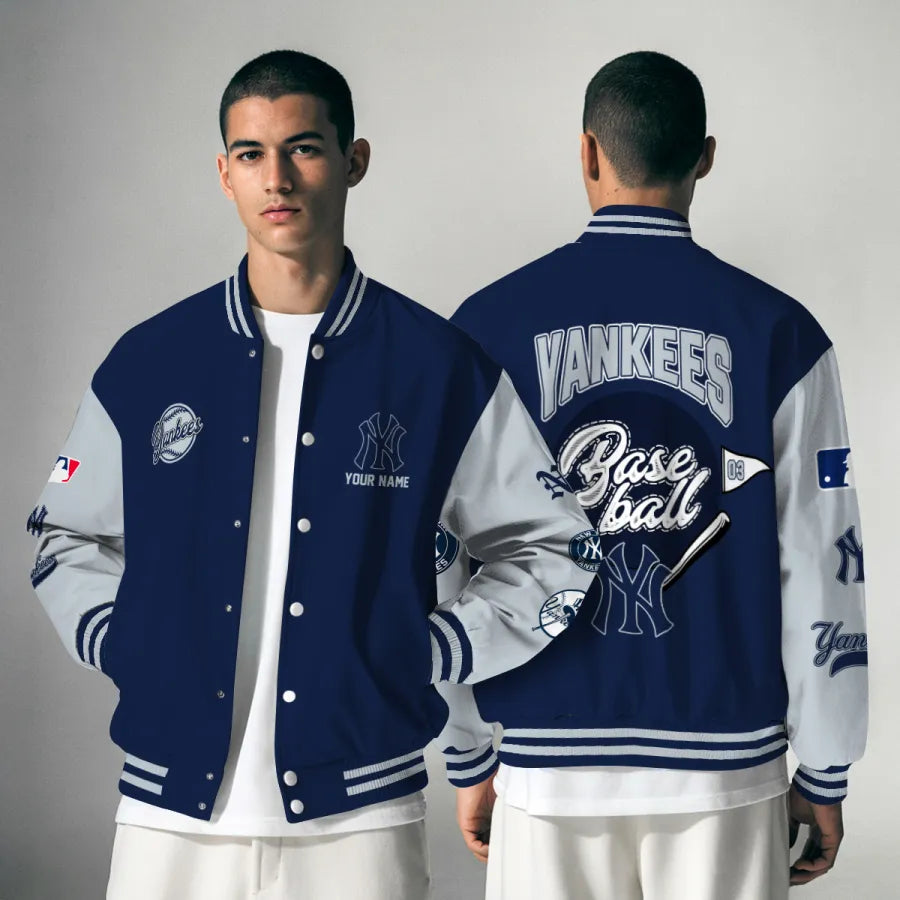 LIMITED EDITION - NEW PREMIUM MLB01 NYY NEW YORK YANKEES SATIN VARSITY JACKET