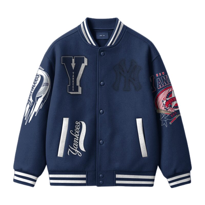 LIMITED EDITION - NEW CUSTOMIZED MLB01 NY YANKEES SATIN VARSITY & BASEBALL JACKET