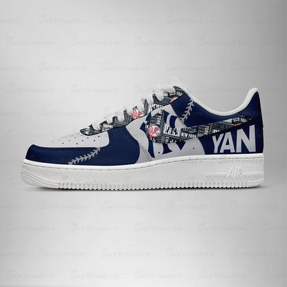 LIMITED EDITION - NEW CUSTOMIZED MLB01 NY YANKEES AF1 SHOES