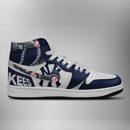 [FLASH SALE] NEW CUSTOMIZED MLB01 NYY NEW YORK YANKEES AIR JORDAN SNEAKERS