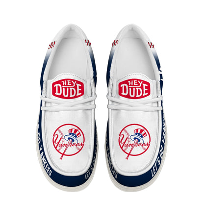[FLASH SALE] NEW CUSTOMIZED MLB01 NYY NEW YORK YANKEES LOAFER SHOES