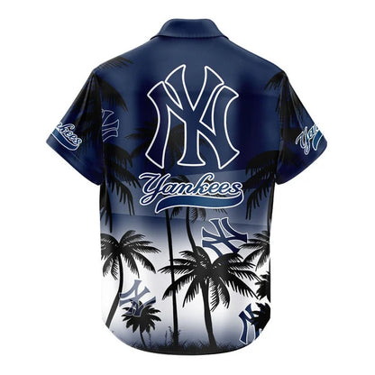 [FLASH SALE] NEW CUSTOMIZED MLB01 NYY NEW YORK YANKEES UNISEX HAWAIIAN SHIRT & SHORTS SET