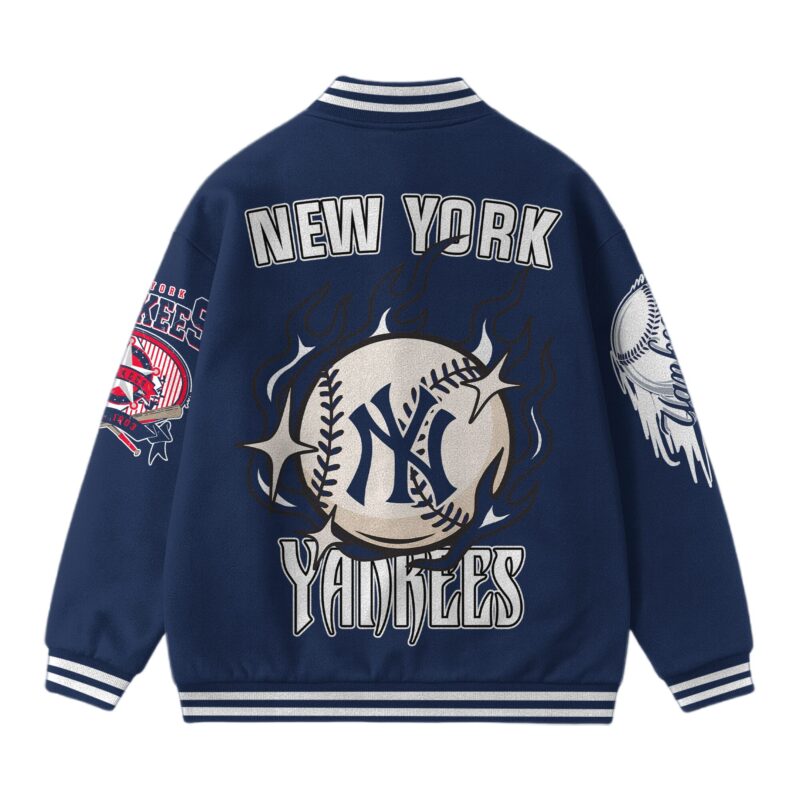 LIMITED EDITION - NEW CUSTOMIZED MLB01 NY YANKEES SATIN VARSITY & BASEBALL JACKET