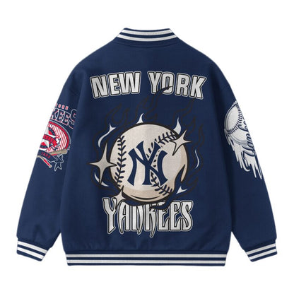 LIMITED EDITION - NEW CUSTOMIZED MLB01 NY YANKEES SATIN VARSITY & BASEBALL JACKET