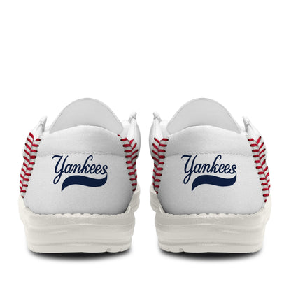 [FLASH SALE] NEW CUSTOMIZED MLB01 NYY NEW YORK YANKEES LOAFER SHOES