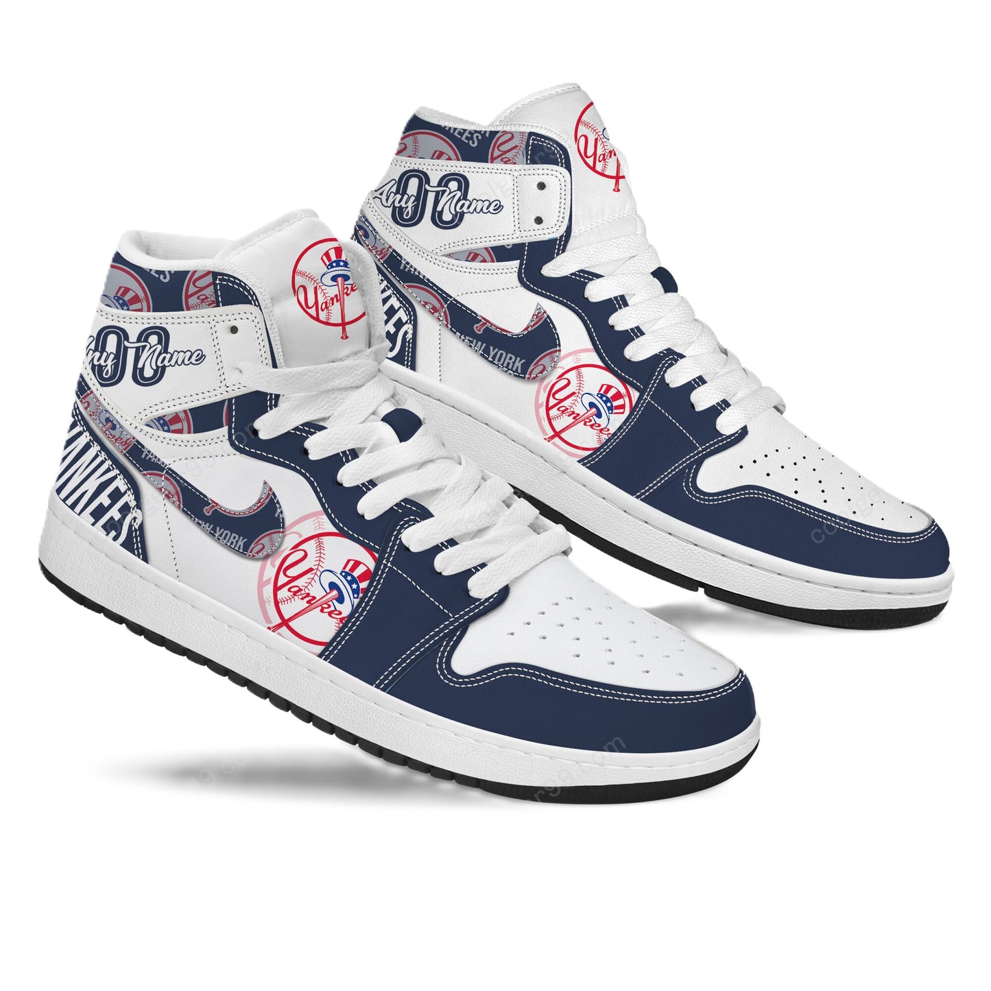 LIMITED EDITION - NEW CUSTOMIZED MLB01 NY YANKEES AIR JORDAN SNEAKERS