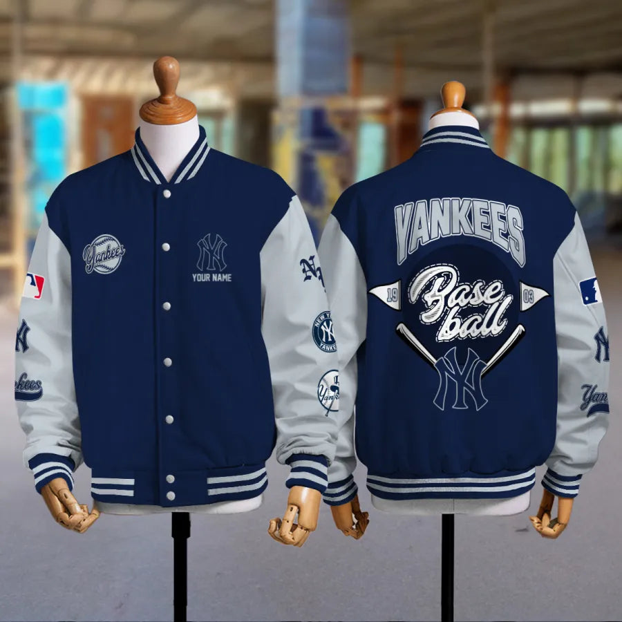 LIMITED EDITION - NEW PREMIUM MLB01 NYY NEW YORK YANKEES SATIN VARSITY JACKET