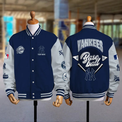 LIMITED EDITION - NEW PREMIUM MLB01 NYY NEW YORK YANKEES SATIN VARSITY JACKET
