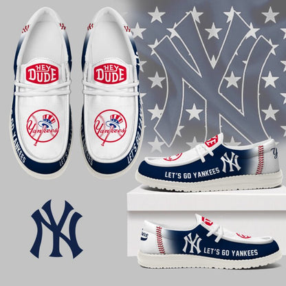 [FLASH SALE] NEW CUSTOMIZED MLB01 NYY NEW YORK YANKEES LOAFER SHOES