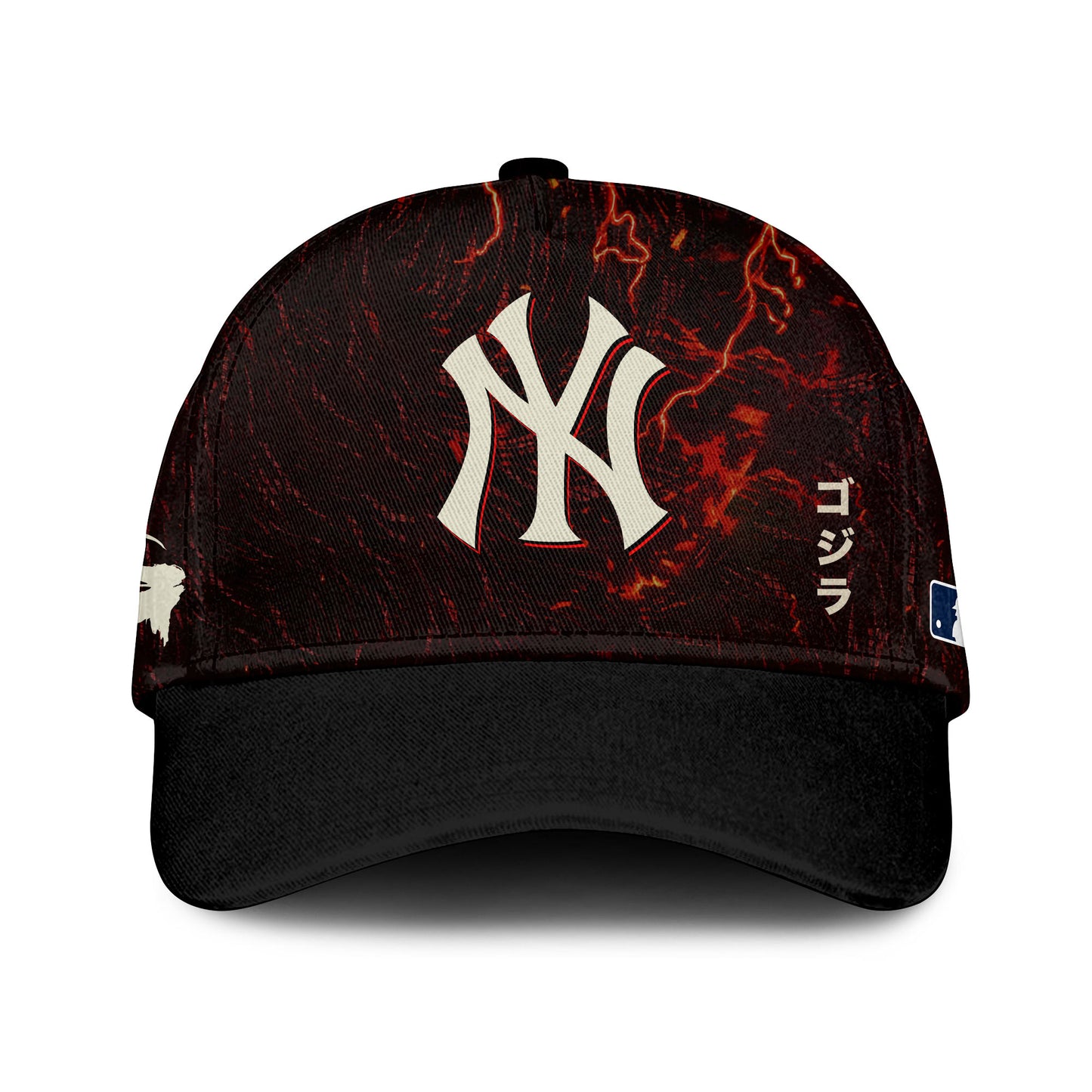 LIMITED EDITION - NEW CUSTOMIZED MLB01 NYY NEW YORK YANKEES x GODZILLA BASEBALL JERSEY & CAP