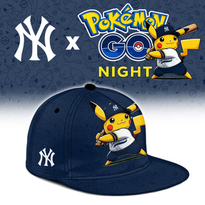 LIMITED EDITION - NEW CUSTOMIZED MLB01 NYY NEW YORK YANKEES x POKEMON BASEBALL JERSEY & CAP