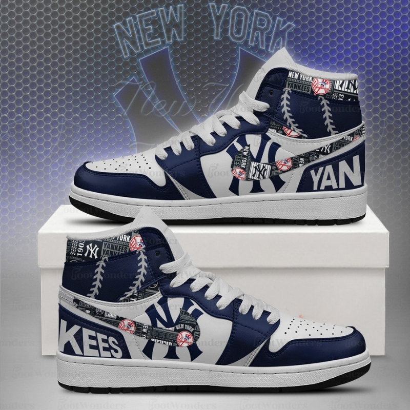 [FLASH SALE] NEW CUSTOMIZED MLB01 NYY NEW YORK YANKEES AIR JORDAN SNEAKERS