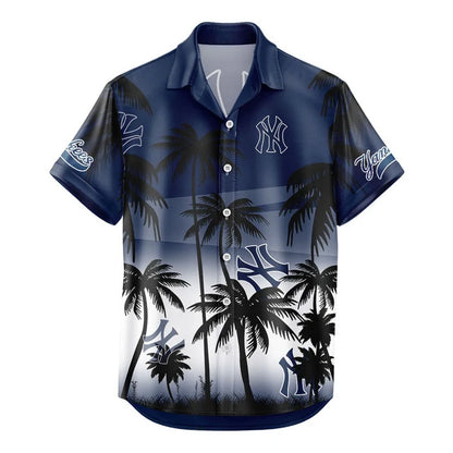 [FLASH SALE] NEW CUSTOMIZED MLB01 NYY NEW YORK YANKEES UNISEX HAWAIIAN SHIRT & SHORTS SET