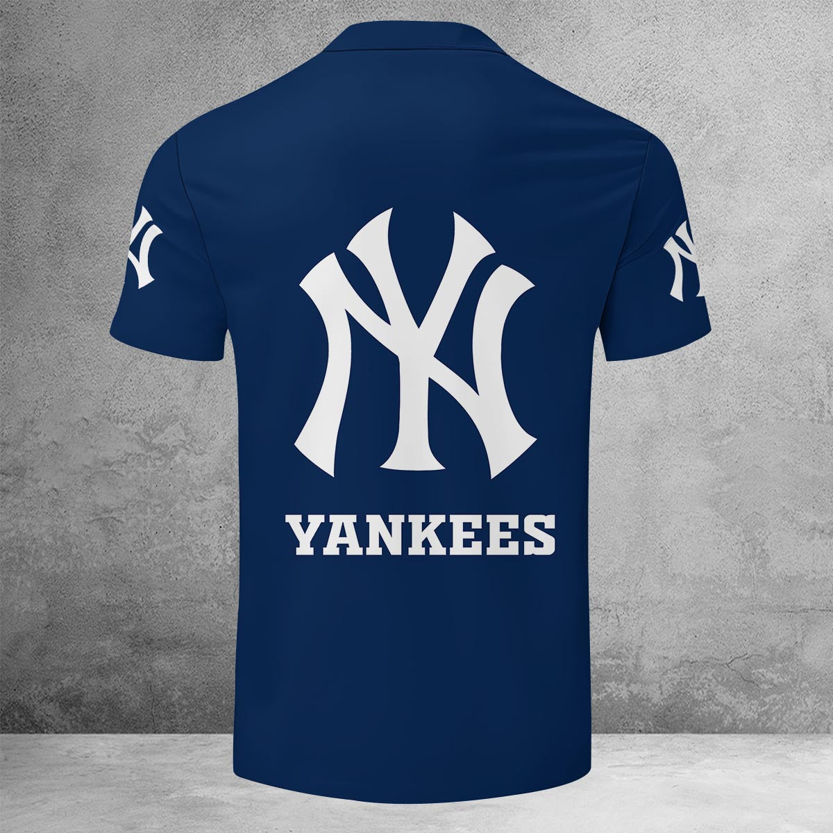 LIMITED EDITION - NEW CUSTOMIZED MLB01 NYY NEW YORK YANKEES ZIP POLO SHIRT