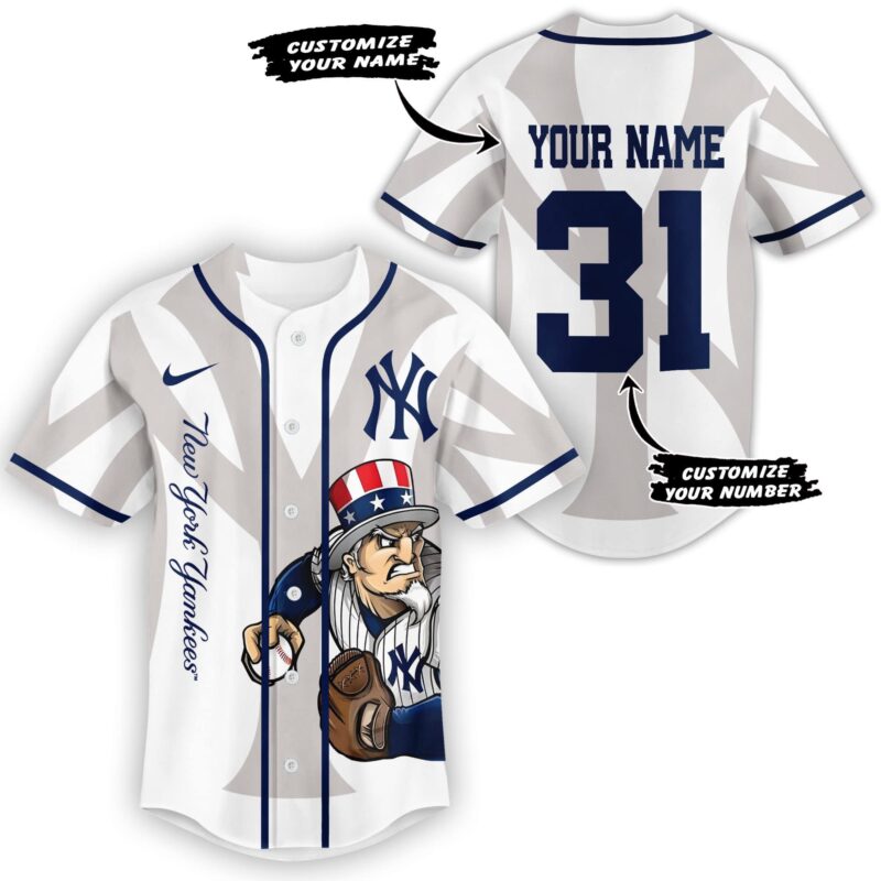 [FLASH SALE] NEW CUSTOMIZED MLB01 NYY NEW YORK YANKEES BASEBALL JERSEY