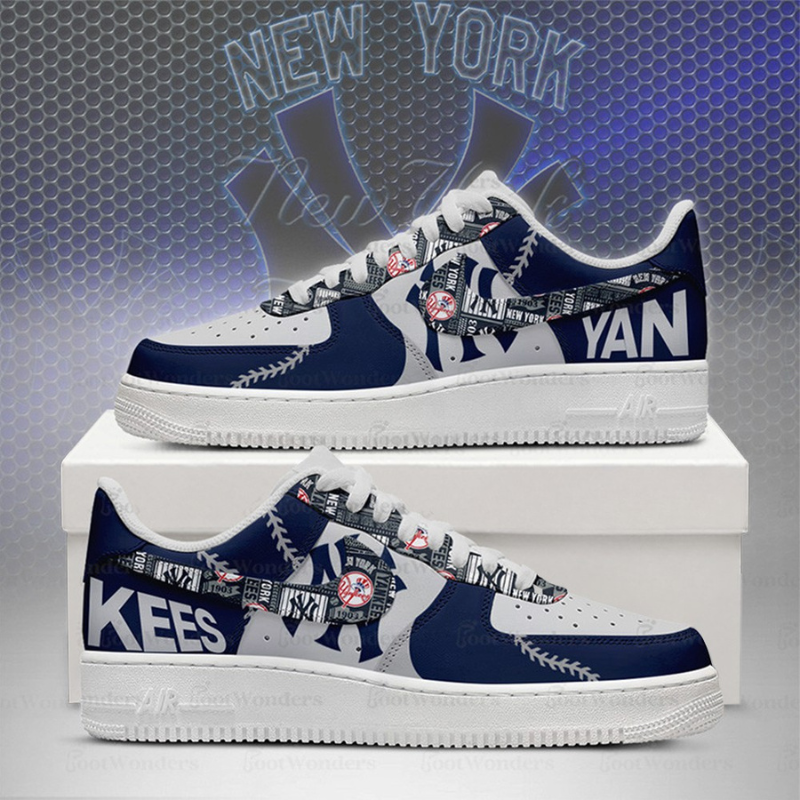 LIMITED EDITION - NEW CUSTOMIZED MLB01 NY YANKEES AF1 SHOES