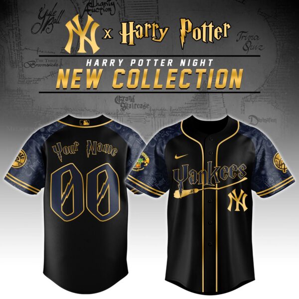 LIMITED EDITION - NEW CUSTOMIZED MLB01 NYY NEW YORK YANKEES x HARRY POTTER BASEBALL JERSEY