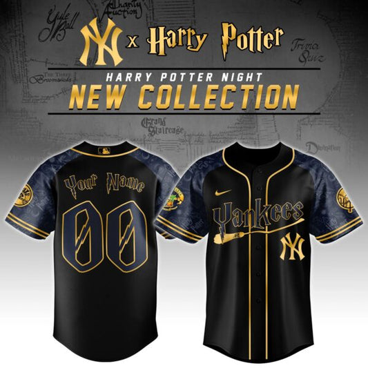 LIMITED EDITION - NEW CUSTOMIZED MLB01 NYY NEW YORK YANKEES x HARRY POTTER BASEBALL JERSEY