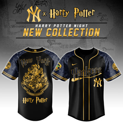 LIMITED EDITION - NEW CUSTOMIZED MLB01 NY YANKEES x HARRY POTTER BASEBALL JERSEY & CAP
