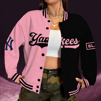 [FLASH SALE] NEW CUSTOMIZED MLB01 NYY NEW YORK YANKEES SATIN VARSITY & BASEBALL JACKET