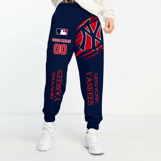 LIMITED EDITION - NEW CUSTOMIZED MLB01 NYY NEW YORK YANKEES UNISEX LONG PANTS