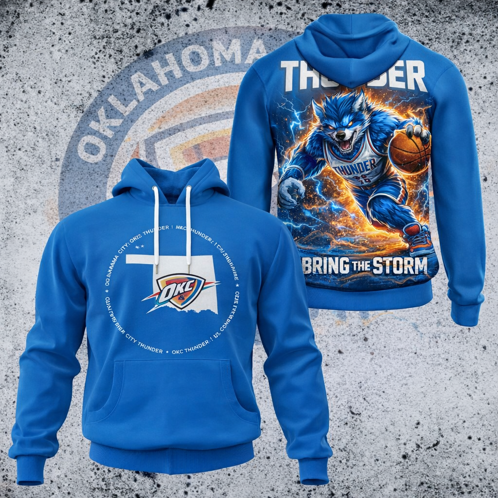 LIMITED EDITION - NEW CUSTOMIZED NBA01 OC OKLAHOMA CITY THUNDER UNISEX T-SHIRT, POLO, HOODIE & JACKETS