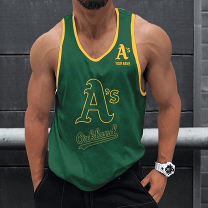 LIMITED EDITION - NEW CUSTOMIZED MLB23 OAKLAND ATHLETICS UNISEX TANK TOP