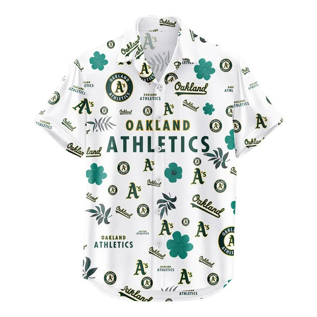 LIMITED EDITION - NEW CUSTOMIZED MLB23 OAS OAKLAND ATHLETICS UNISEX HAWAIIAN SHIRT & SHORTS SET