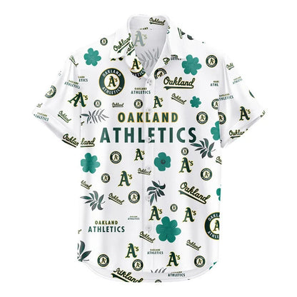 LIMITED EDITION - NEW CUSTOMIZED MLB23 OAS OAKLAND ATHLETICS UNISEX HAWAIIAN SHIRT & SHORTS SET