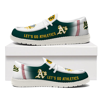 LIMITED EDITION - NEW CUSTOMIZED MLB23 OAS OAKLAND ATHLETICS LOAFER SHOES
