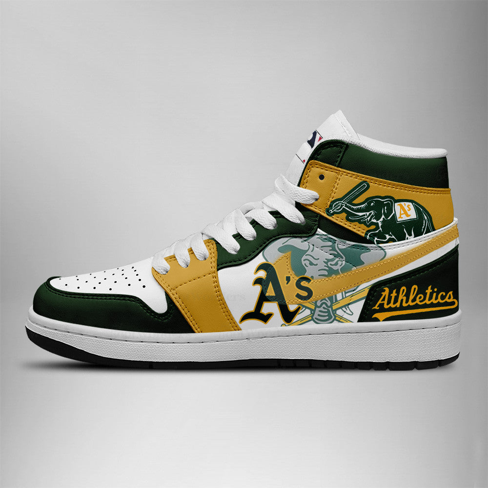 LIMITED EDITION - NEW CUSTOMIZED MLB23 OAS OAKLAND ATHLETICS AIR JORDAN SNEAKERS