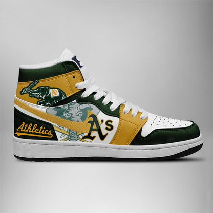 LIMITED EDITION - NEW CUSTOMIZED MLB23 OAS OAKLAND ATHLETICS AIR JORDAN SNEAKERS