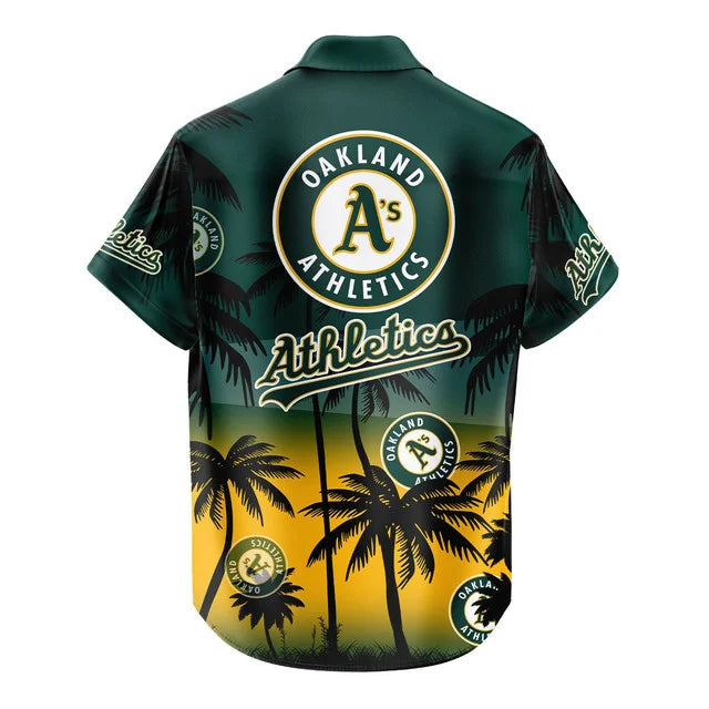 LIMITED EDITION - NEW CUSTOMIZED MLB23 OAS OAKLAND ATHLETICS UNISEX HAWAIIAN SHIRT & SHORTS SET