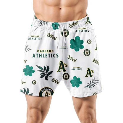 LIMITED EDITION - NEW CUSTOMIZED MLB23 OAS OAKLAND ATHLETICS UNISEX HAWAIIAN SHIRT & SHORTS SET