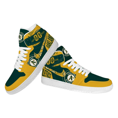 LIMITED EDITION - NEW CUSTOMIZED MLB23 OL ATHLETICS AIR JORDAN SNEAKERS