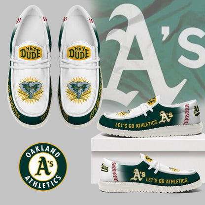 LIMITED EDITION - NEW CUSTOMIZED MLB23 OAS OAKLAND ATHLETICS LOAFER SHOES