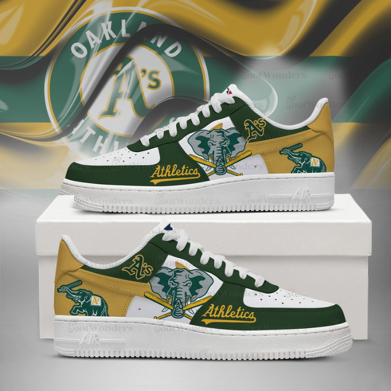 LIMITED EDITION - NEW CUSTOMIZED MLB23 OL ATHLETICS AF1 SHOES