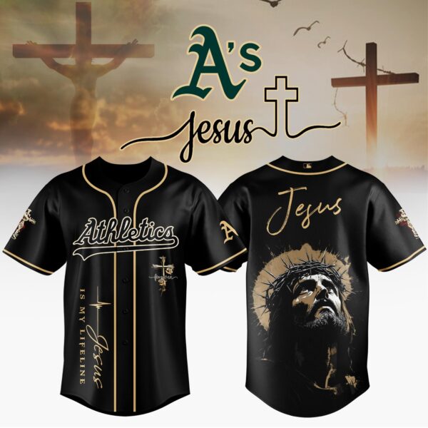 LIMITED EDITION - NEW CUSTOMIZED MLB23 OAS OAKLAND ATHLETICS x JESUS CHRIST JERSEY