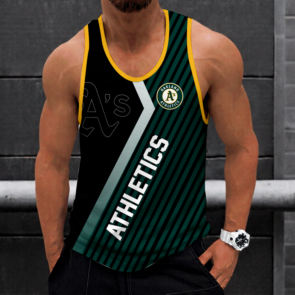 LIMITED EDITION - NEW CUSTOMIZED MLB23 OAKLAND ATHLETICS UNISEX TANK TOP