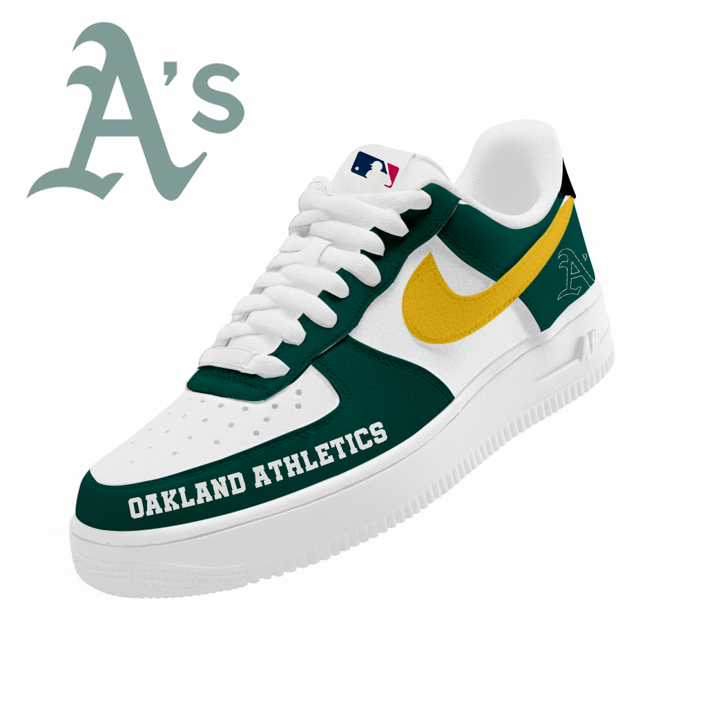LIMITED EDITION - NEW CUSTOMIZED MLB23 OAS OAKLAND ATHLETICS AF1 SNEAKERS