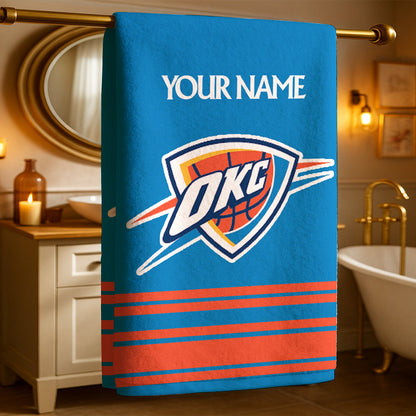 The Thunder NBA Personalized Beach & Bath Towel