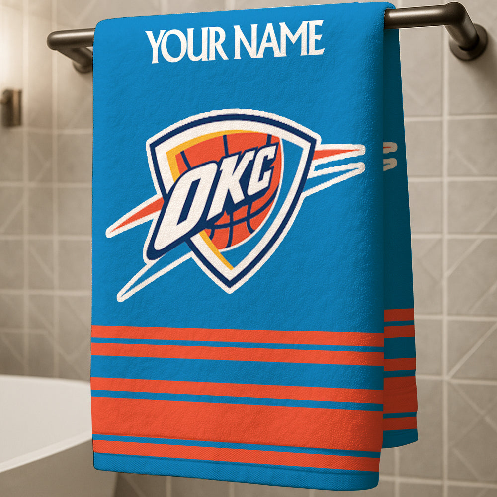 The Thunder NBA Personalized Beach & Bath Towel